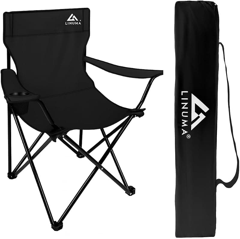 Chaise de Camping Pliante avec Porte-gobelet