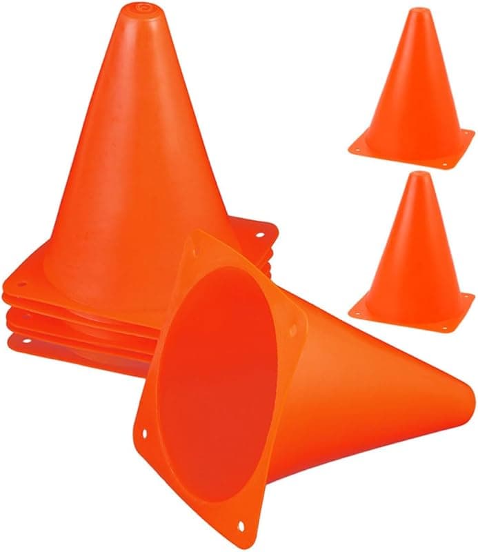 Cônes d'entraînement football orange