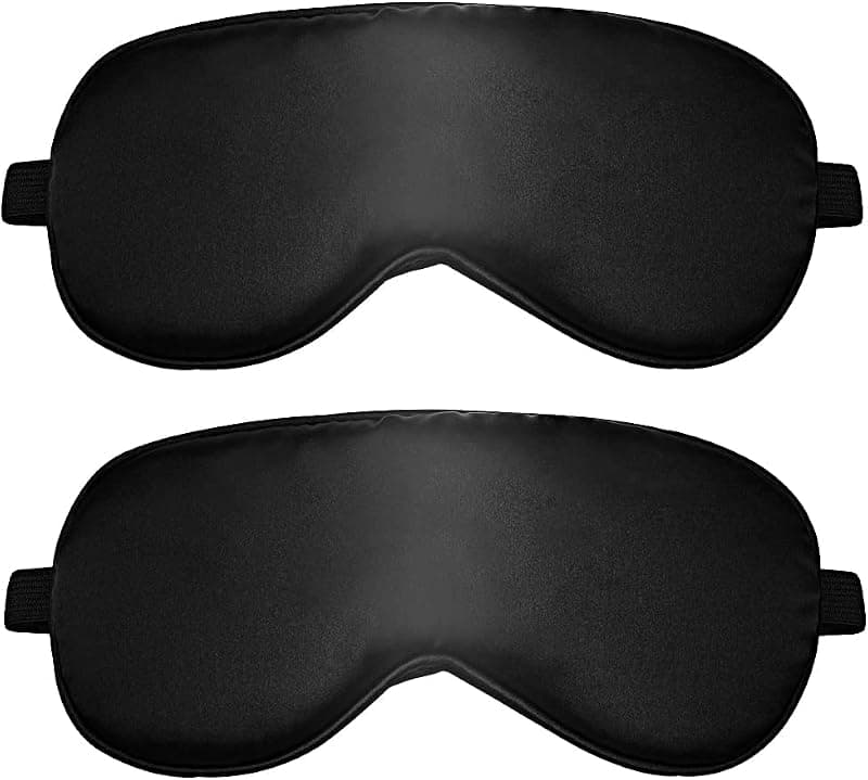 Lot de 2 masques de sommeil en soie ultra-douce