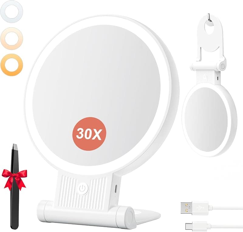 Auxmir — Miroir Grossissant LED Rechargeable 30x
