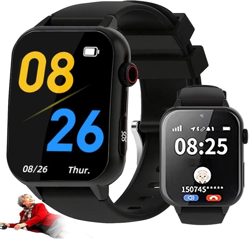 Montre connectée senior — Détection de chute, SOS & GPS