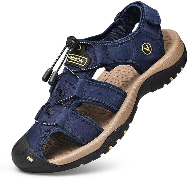 Sandales de marche en cuir pour homme
