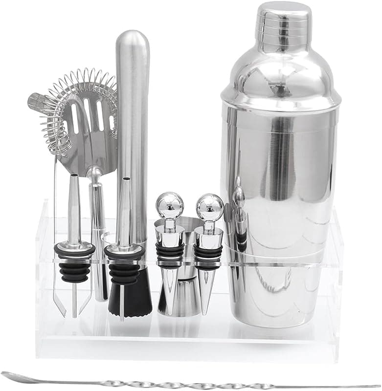 Shaker à cocktail 750 ml en inox — Set complet 12 pièces