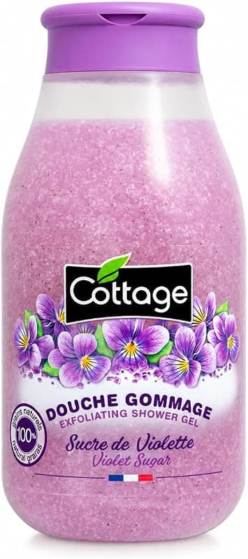 Cottage — Douche gommage sucre de violette aux grains exfoliants naturels