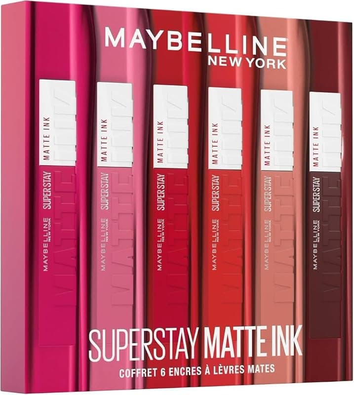 Maybelline — Coffret 6 Rouges à Lèvres Liquides Superstay Matte Ink