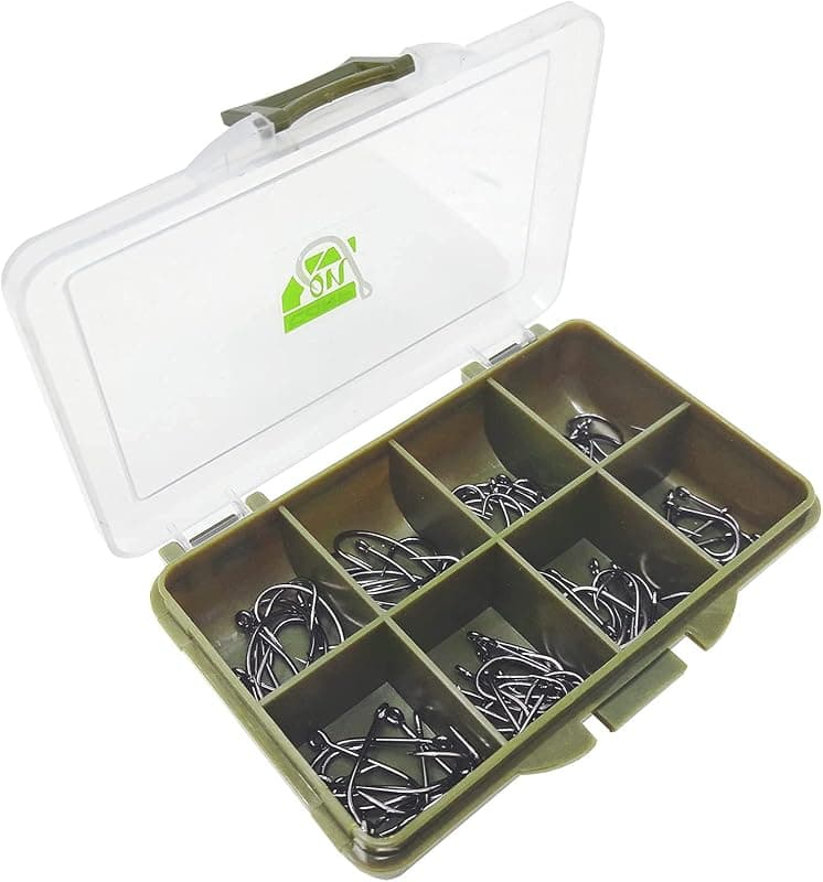 Lot de 80 hameçons sans ardillon pour carpe — tailles 4 à 10