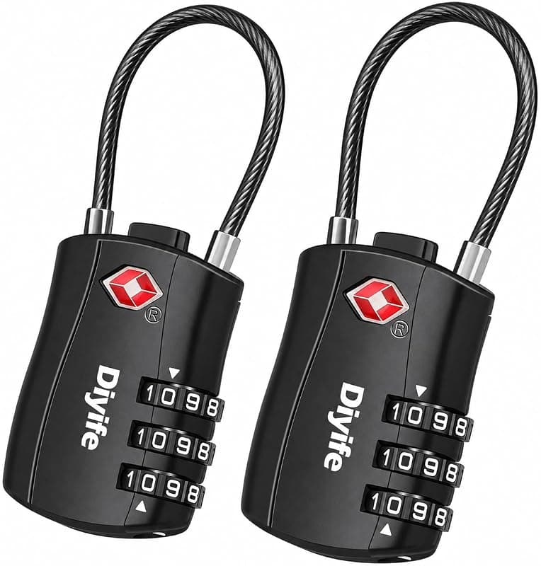 Diyife — Cadenas TSA à code pour valise, lot de 2