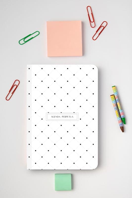 Agenda Perpétuel de Poche Non Daté — Motif Losanges