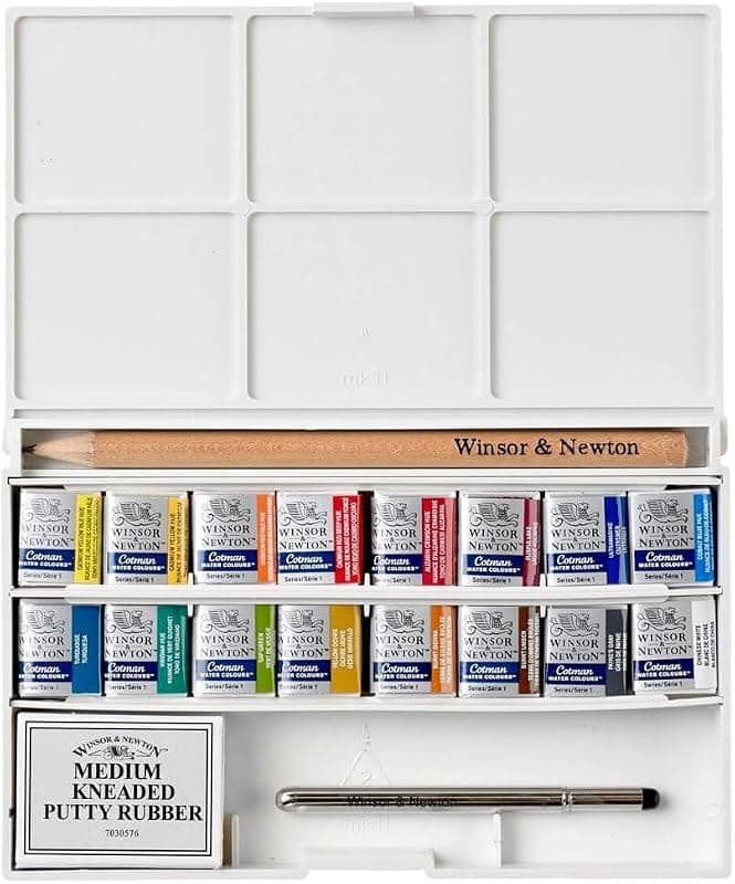 Winsor & Newton Cotman — Set de poche aquarelle 16 demi-godets