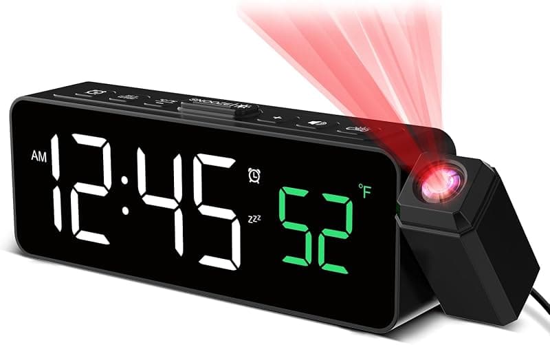 Réveil à projection au plafond