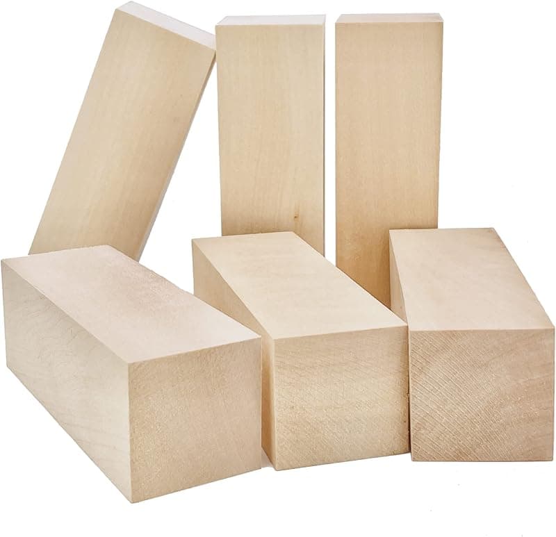 Thiecoc — Lot de 6 blocs de tilleul à sculpter