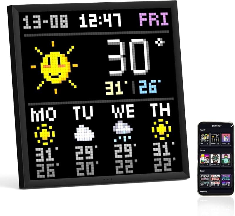 Divoom — Pixoo-64 Panneau LED Pixel Art 64×64