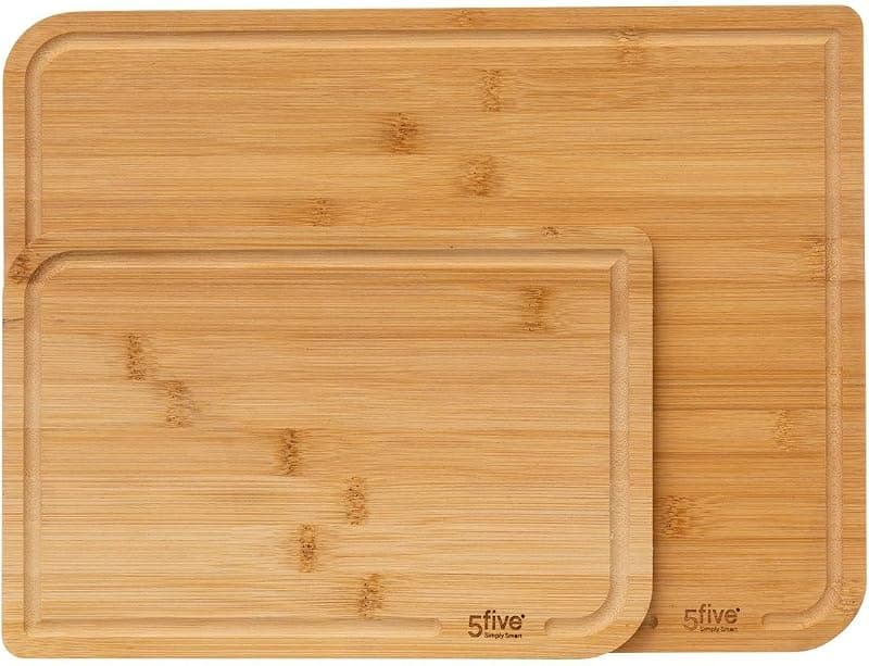Lot de 2 planches à découper en bambou