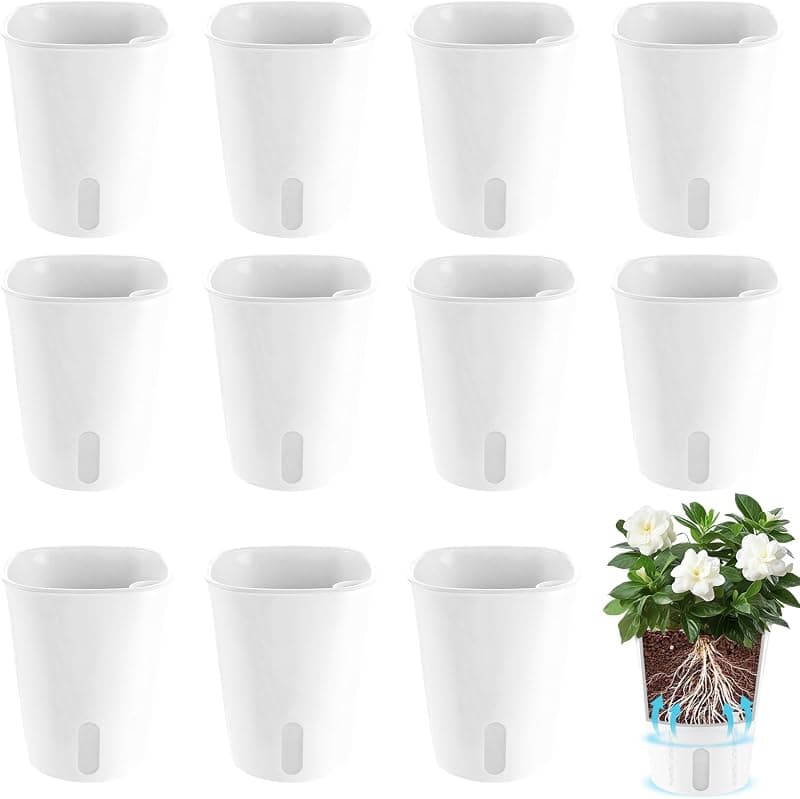 APACALI — Lot de 12 Pots Auto-Arrosants avec Indicateur de Niveau