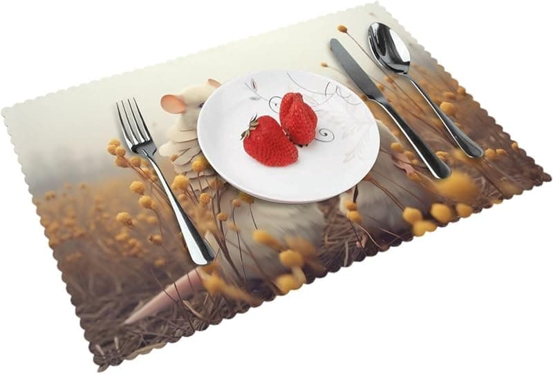 Sets de Table Couple de Souris — Lot de 4