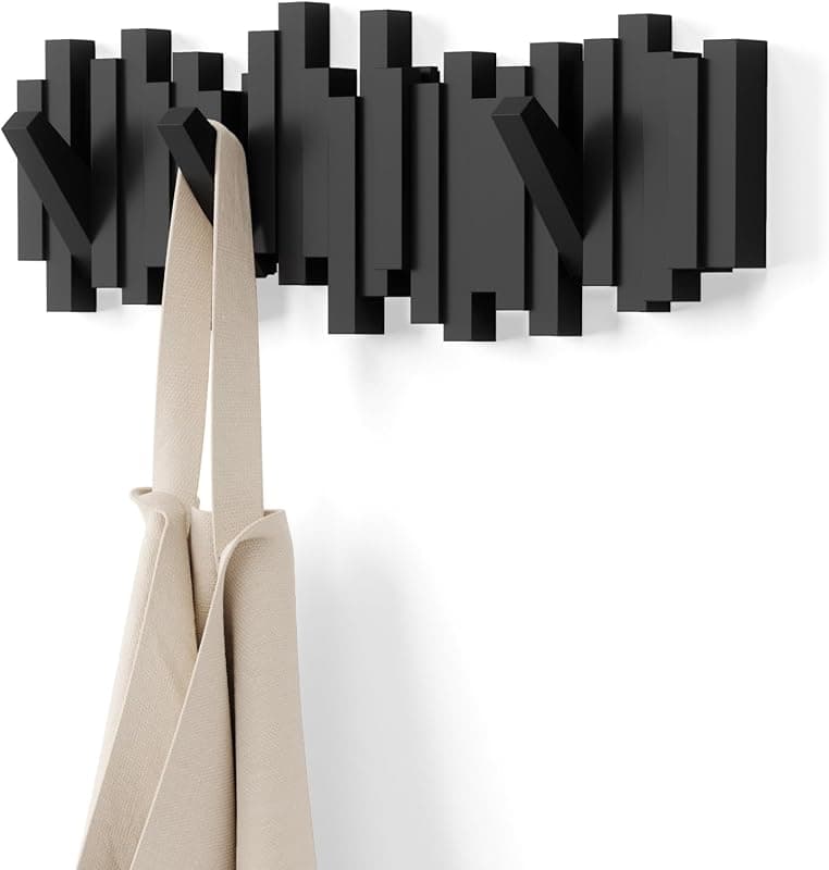 Umbra — Sticks, patère murale à crochets rétractables