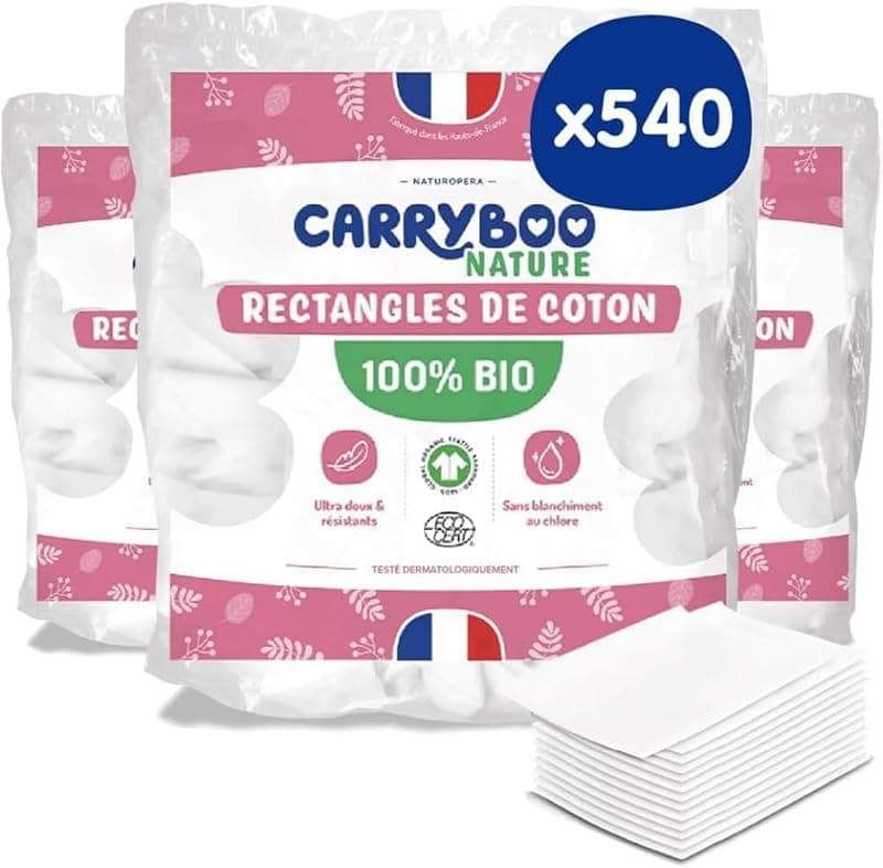 Carryboo — Coton Pads Bébé 100 % Bio Ultra Doux