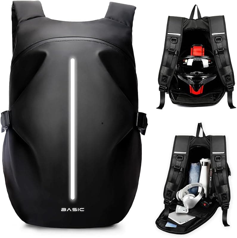 Sac à dos moto imperméable avec porte-casque