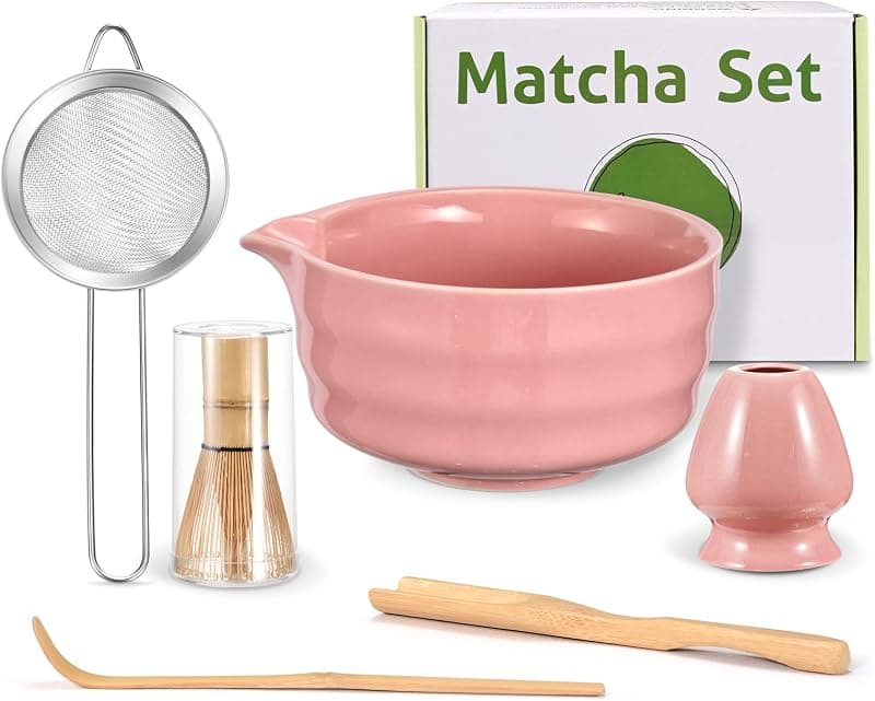 Coffret matcha débutant 6 pièces — Rose