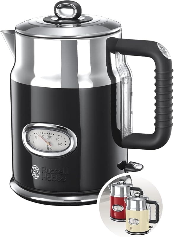Russell Hobbs — Bouilloire Électrique Rétro Noire 1,7 L