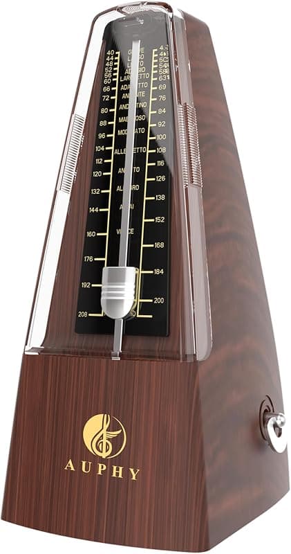 AUPHY — Métronome mécanique avec cloche, finition faux bois
