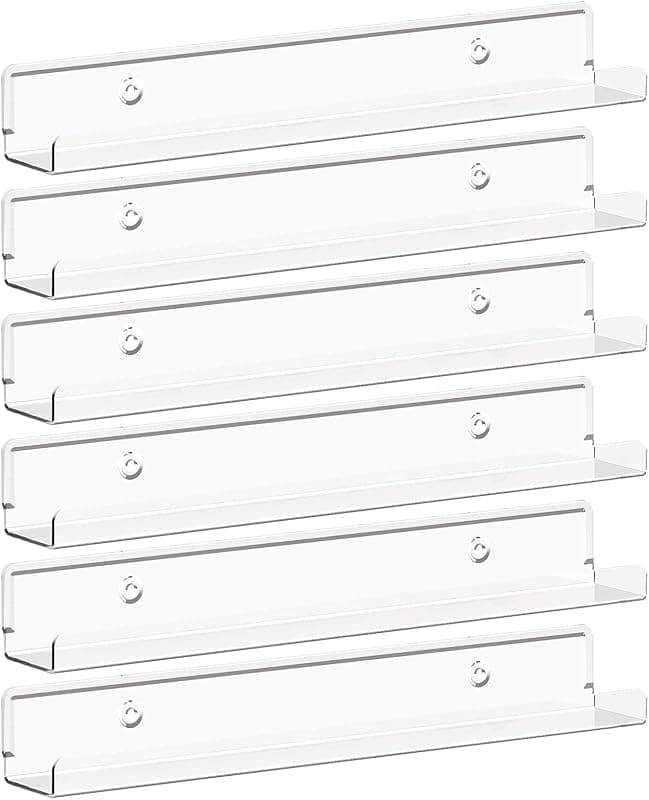 Lifewit — Étagères flottantes en acrylique pour vinyles, lot de 6