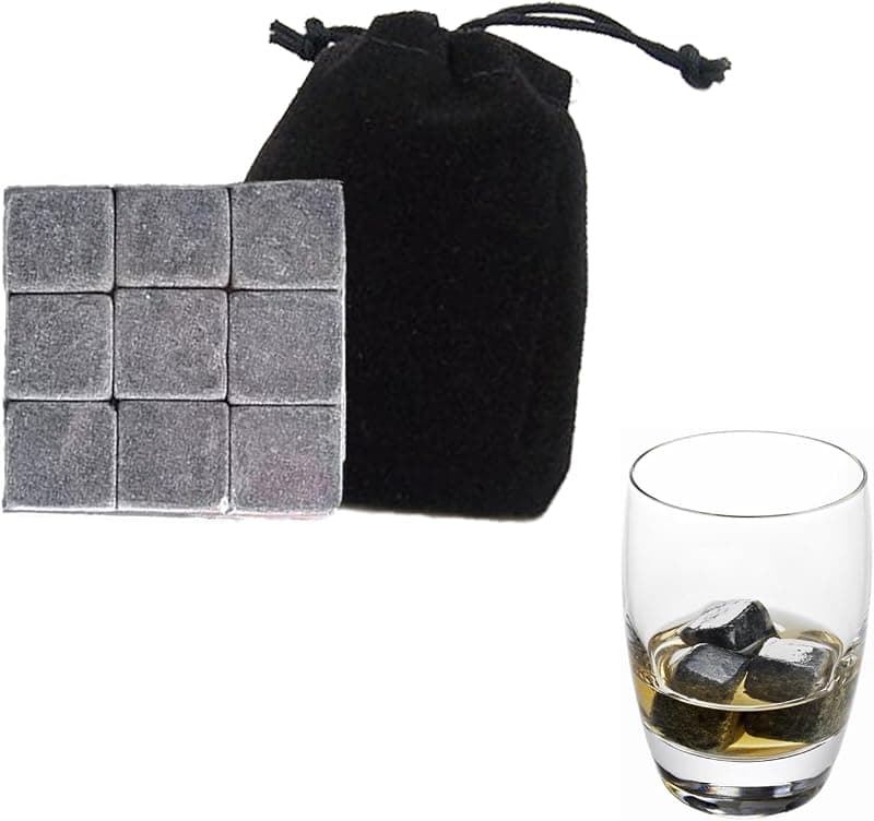 Pierres à whisky en granit — lot de 9
