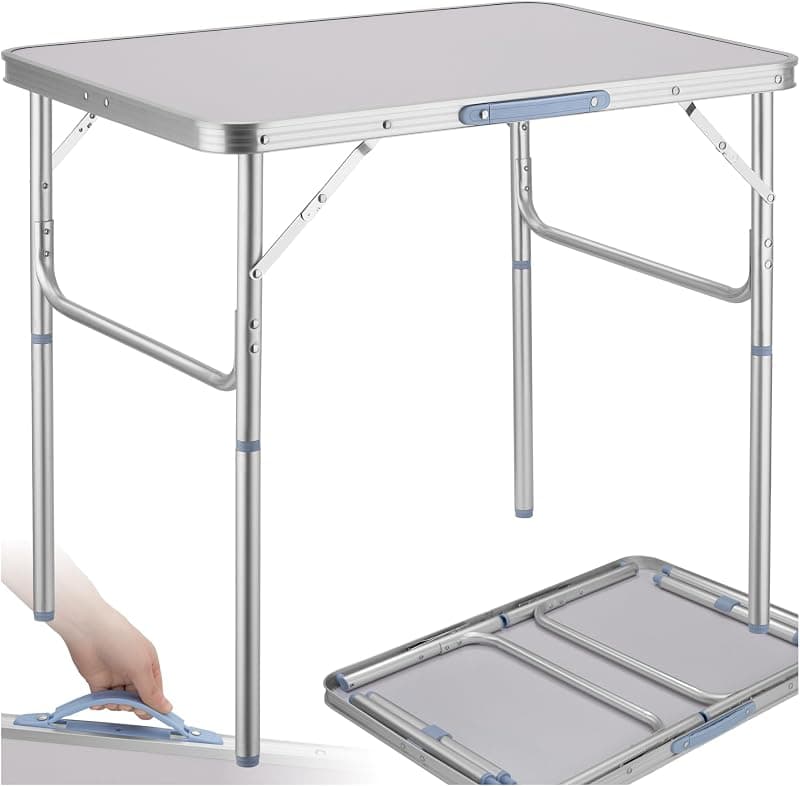 tectake — Table pliante de pique-nique en aluminium