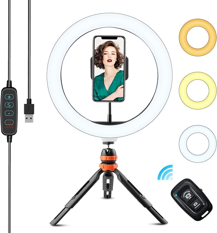 Lampe Annulaire LED — Ring Light 10" avec Trépied