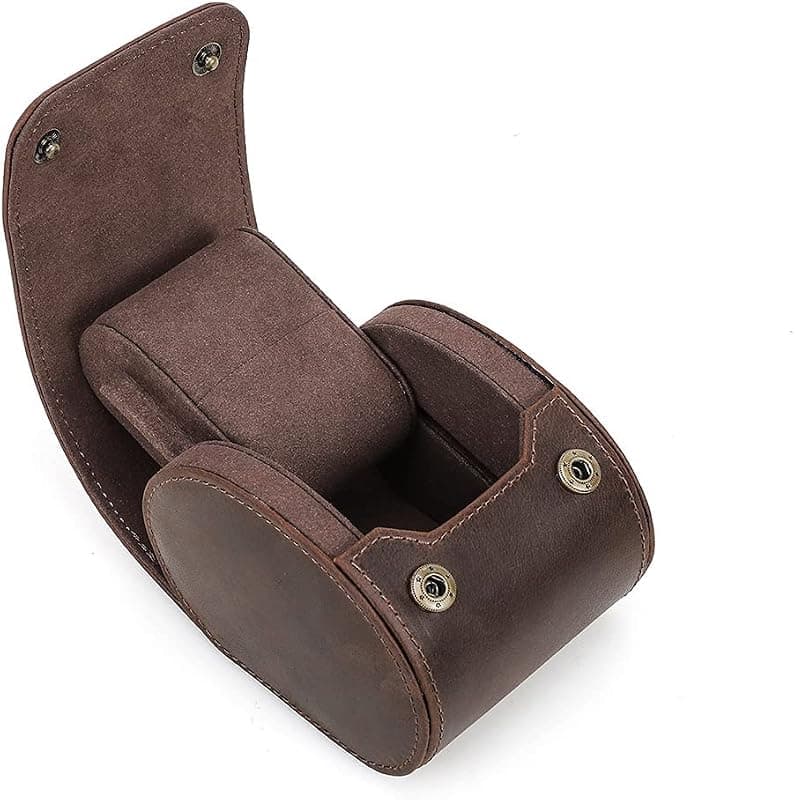 Hiram — Étui de voyage en cuir véritable, format rouleau 1 montre