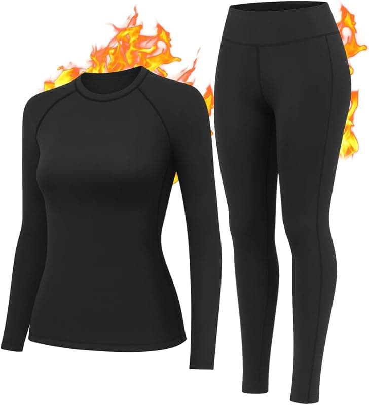 Ensemble sous-vêtements thermiques femme hiver — haut et legging