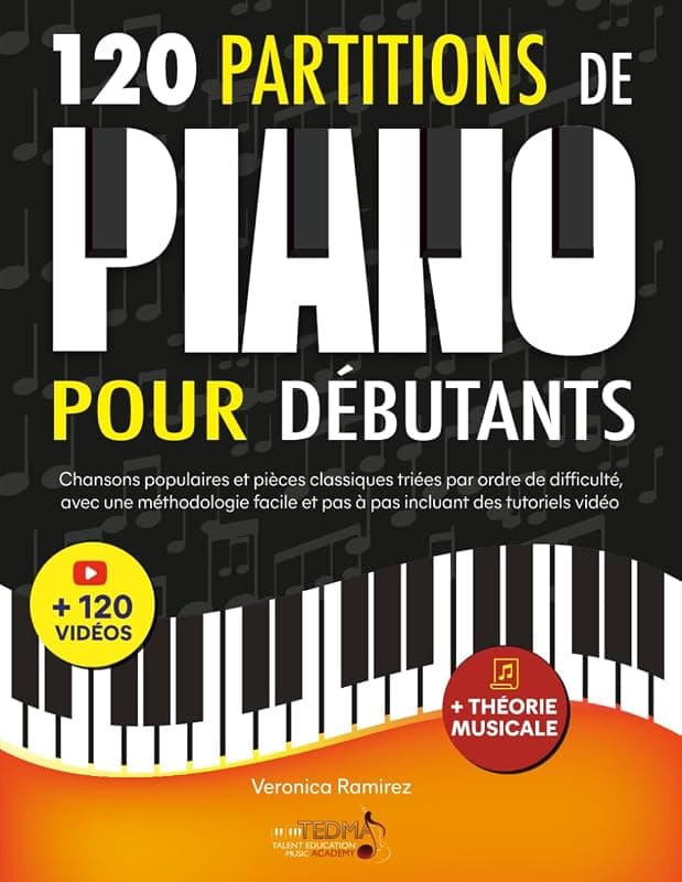 120 Partitions de piano pour débutants — Du populaire au classique