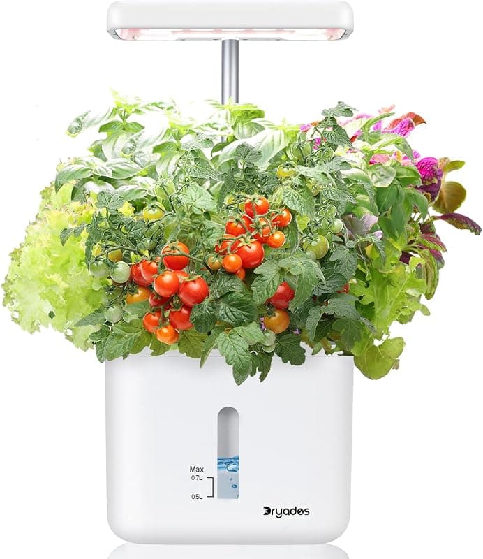 Jardin d'intérieur avec lampe de croissance