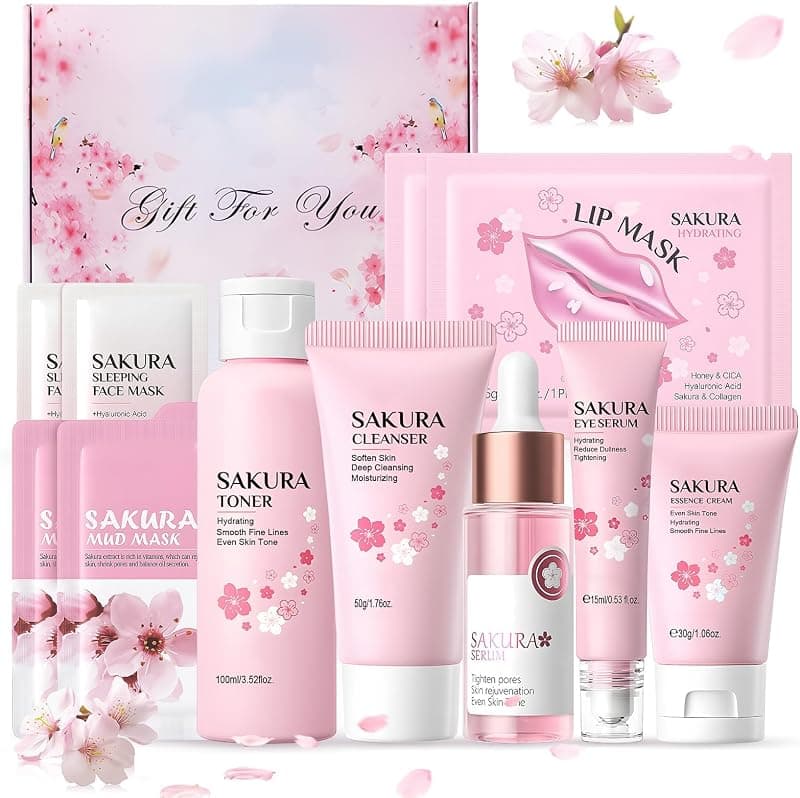 Coffret Soin Visage Sakura Skincare 11 Pièces Anti-âge