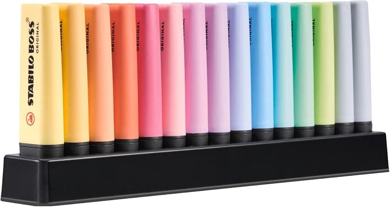 STABILO BOSS ORIGINAL — Set de 15 surligneurs pastel