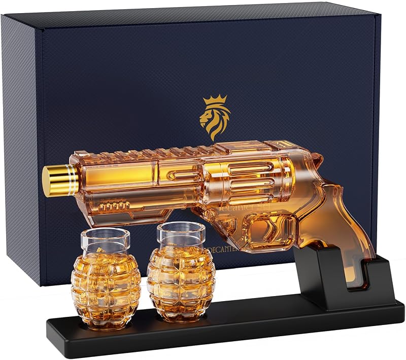 Kollea — Carafe à whisky grenade et verres à shot