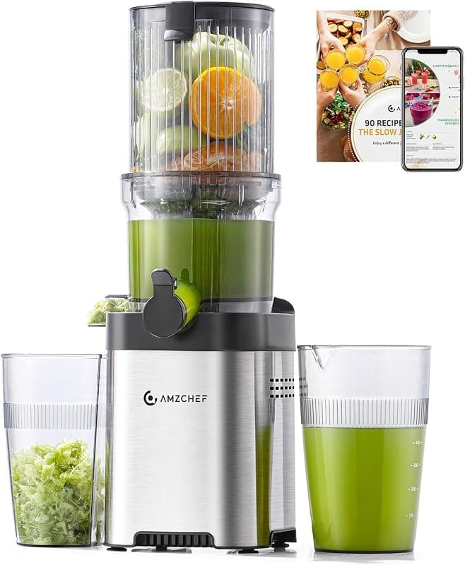 AMZCHEF — Extracteur de jus grande bouche 120 mm