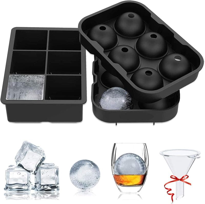 Bacs à glaçons silicone grands formats — lot de 2