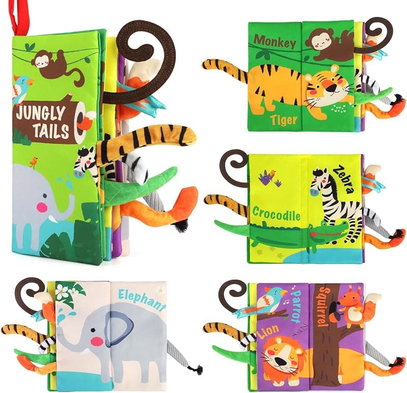 Livre sensoriel tissu animaux pour bébé