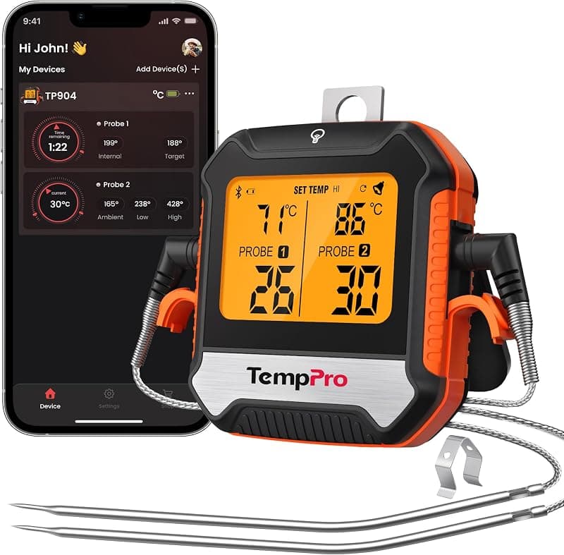 ThermoPro TempPro TP904 — Thermomètre à Viande Bluetooth Double Sonde