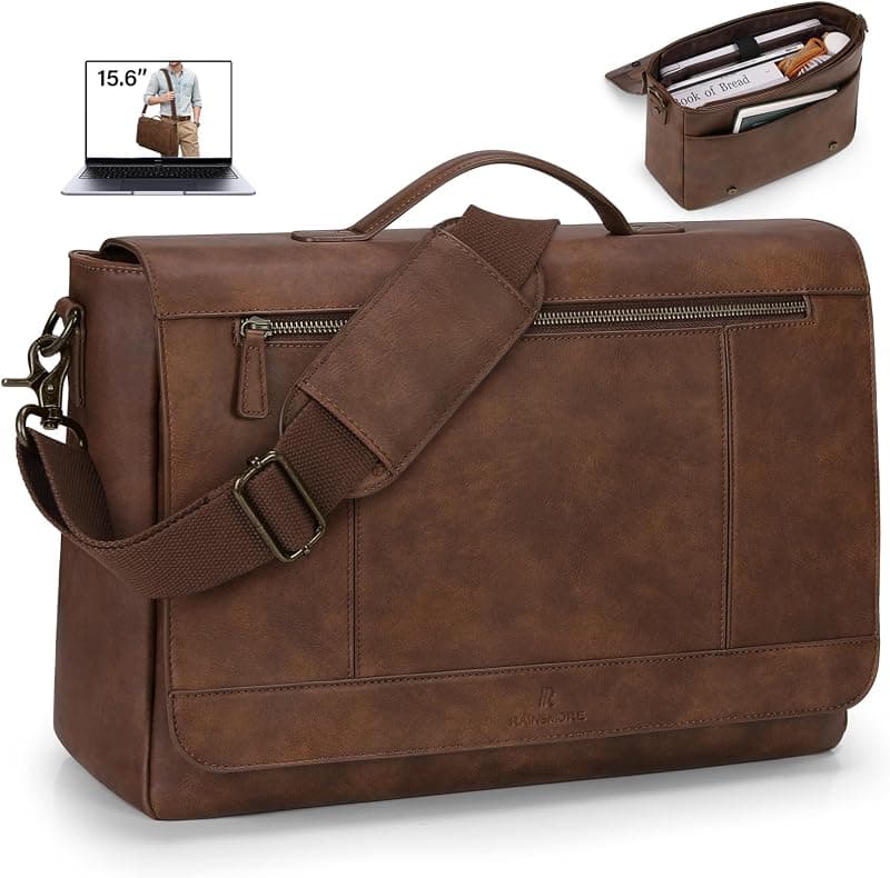 RAINSMORE — Sacoche en cuir 15,6"