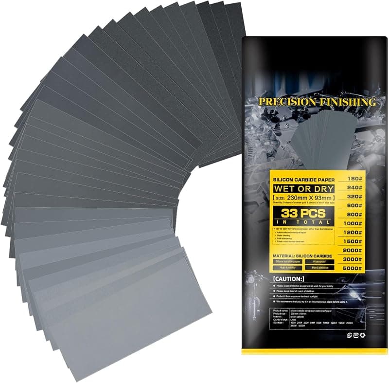 Assortiment papier abrasif grain fin 180 à 5000