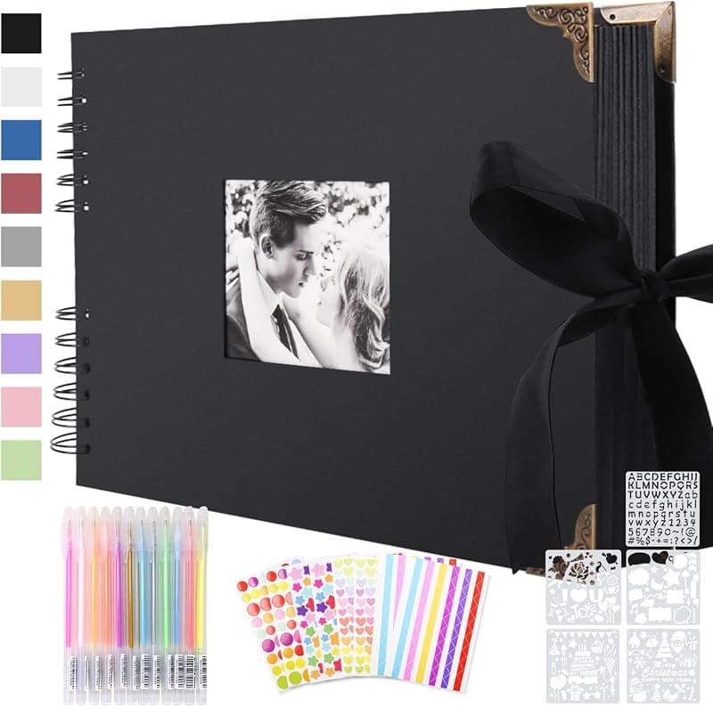 Album Scrapbooking DIY — 80 Pages Noires 30x21 cm