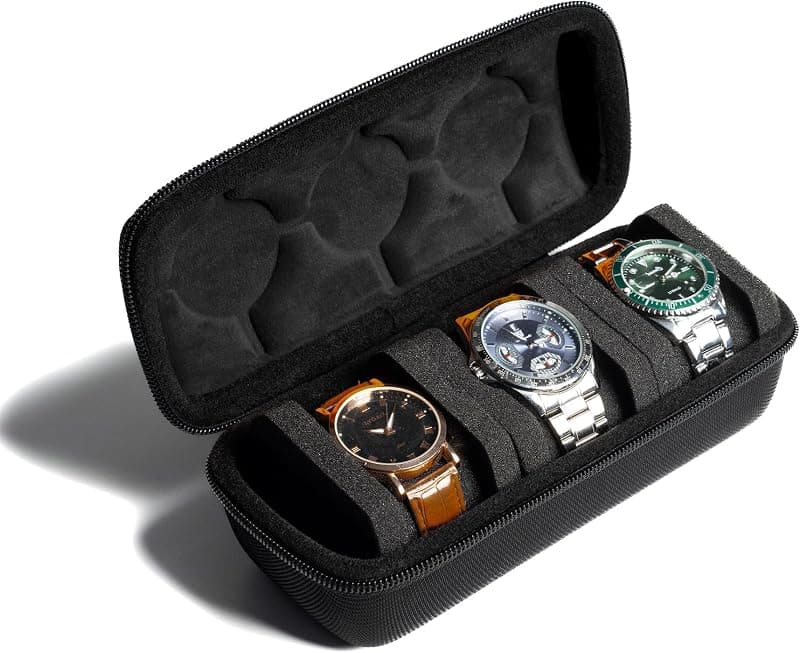 Étui de voyage rigide — 3 montres, coussin anti-mouvement