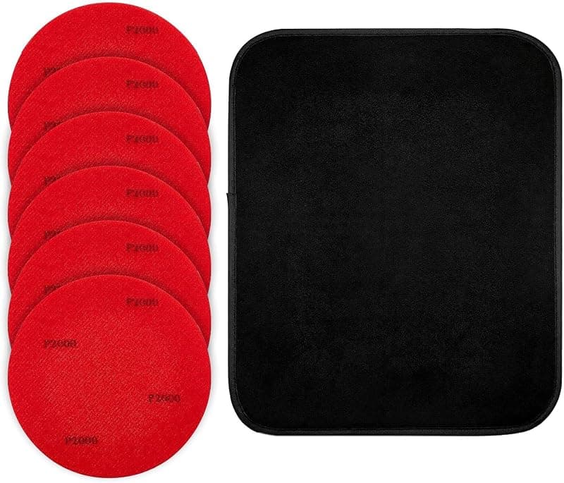 Kit de polissage pour boule de bowling — 7 pads abrasifs