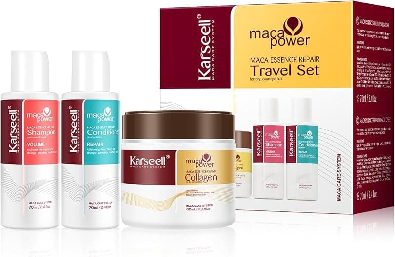 Karseell — Coffret Soins Capillaires Collagène Masque, Shampooing & Après-Shampoing