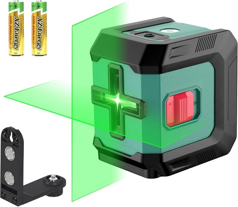HYCHIKA — Niveau laser vert autonivelant croix avec support magnétique