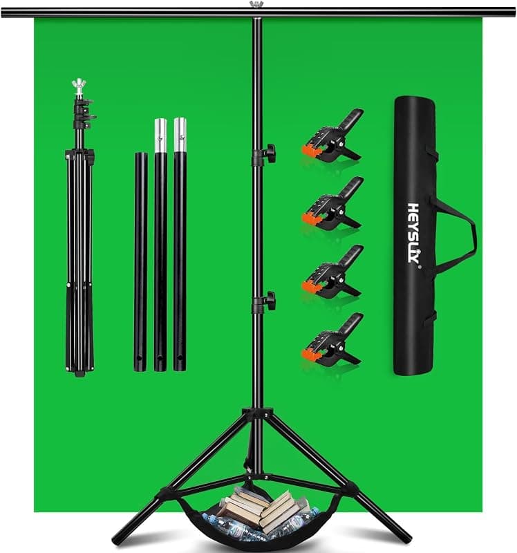Fond Vert avec Support — Green Screen 1,5 x 2 m
