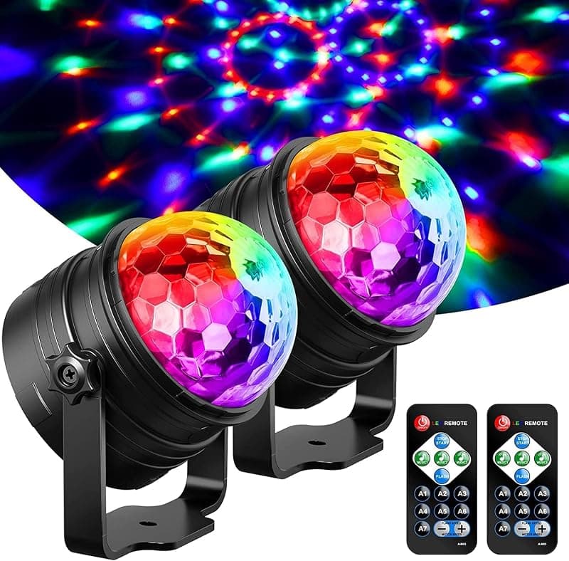 Boules Disco Rotatives RGB avec Télécommande