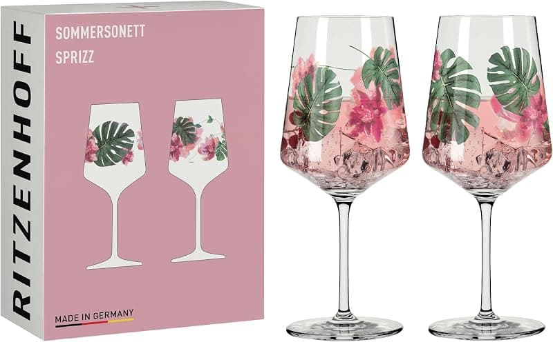 Ritzenhoff — Set de 2 verres à apéritif motif fleurs Sommersonett